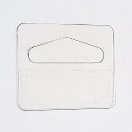 poster hangers 594mm transp. UPPER parts with 2 hooks hard PVC