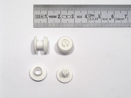 Kunststoff-Nieten, Briefknöpfe, schwarz, 1,5 mm