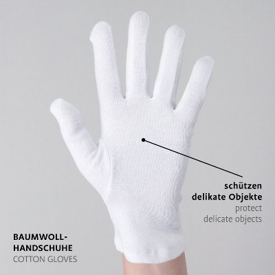 cotton gloves, 1 pair