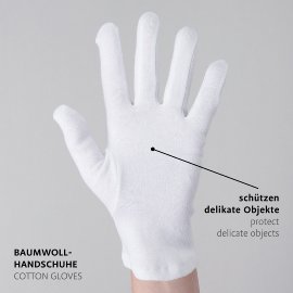 cotton gloves, 1 pair